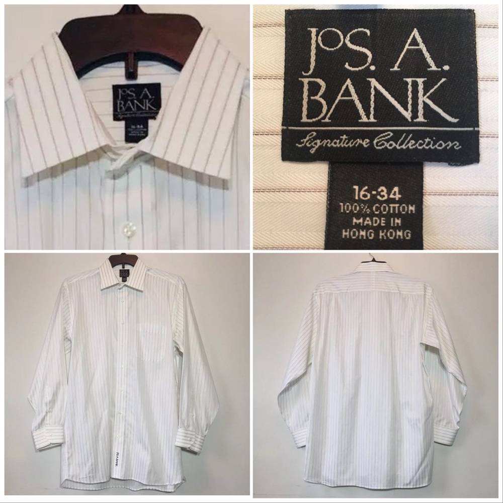 Jos A Bank Signature Collection Dress Shirt White